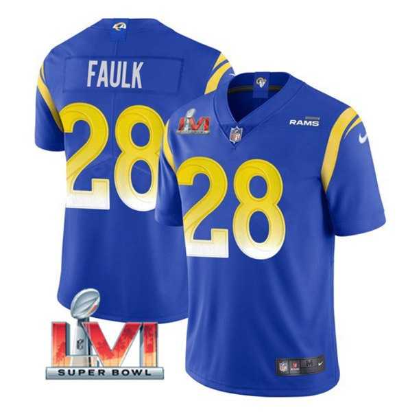 Nike Rams Men & Women & Youth 28 Marshall Faulk Royal 2022 Super Bowl LVI Vapor Limited Jersey,We sell and wholesale Nike Rams Men & Women & Youth 28 Marshall Faulk Royal 2022 Super Bowl LVI Vapor Limited Jersey on line form chian!